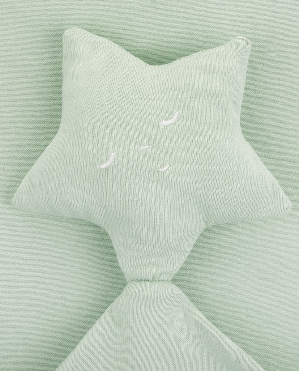 Doudou Twinkle de bebé em algodão orgânico KNOT Verde-2