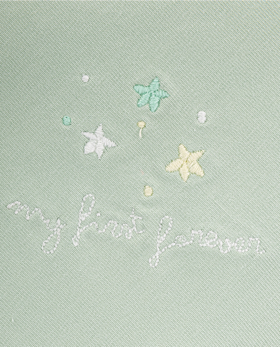 Doudou Twinkle de bebé em algodão orgânico KNOT Verde-3