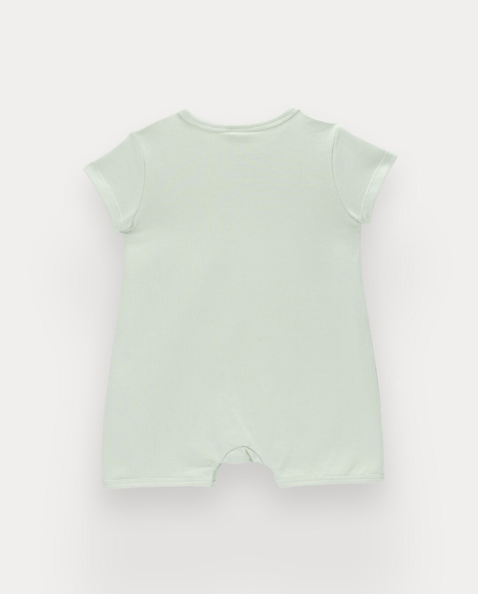 Macacão Turttie de bebé menino em algodão orgânico Verde-3