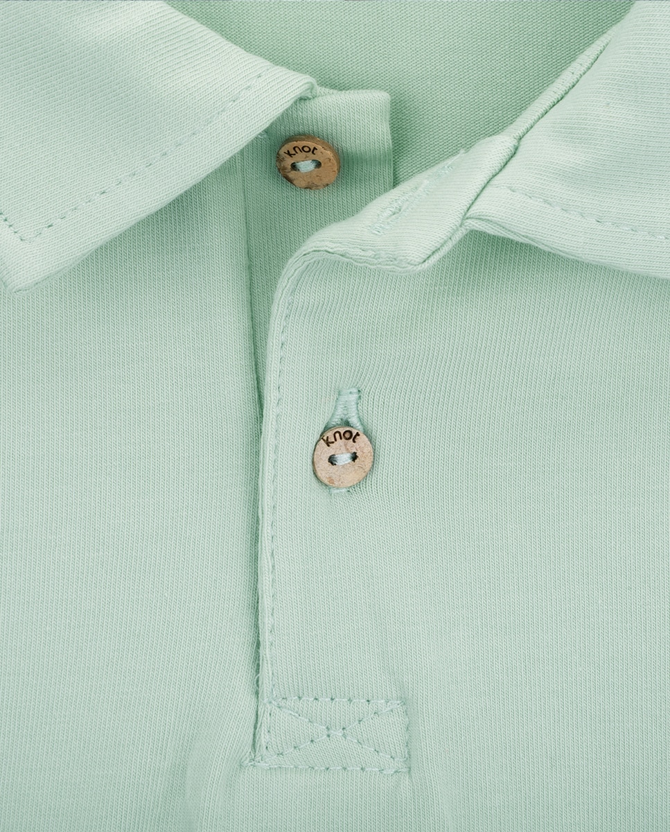 Polo Sea de menino em algodão orgânico KNOT Verde-2