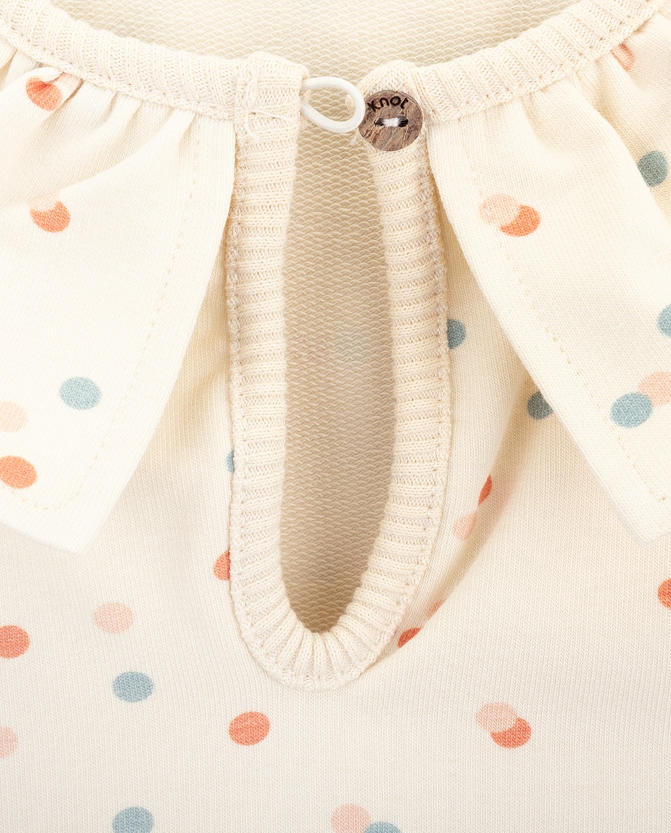 Sweatshirt Jessie de bebé menina em algodão KNOT Bege-2