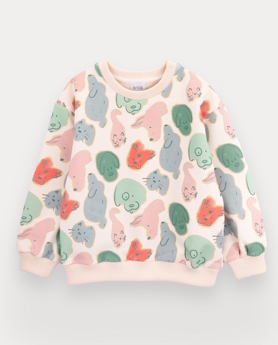 Imagem 0 de Sweatshirt Fur-ever Friends de bebé em algodão