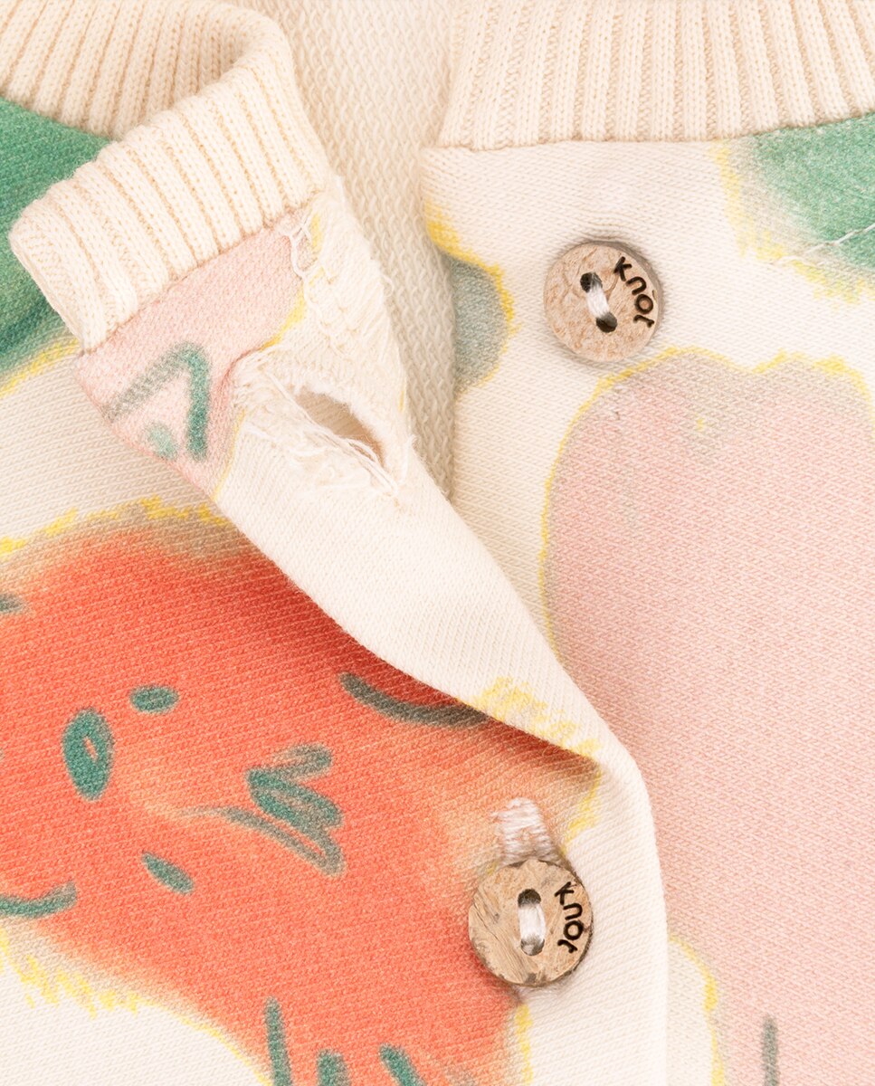 Sweatshirt Fur-ever Friends de criança em algodão KNOT Multicolor-2