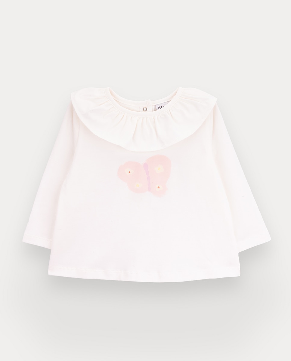 Imagem 0 de T-shirt Flairy de bebé menina em algodão orgânico