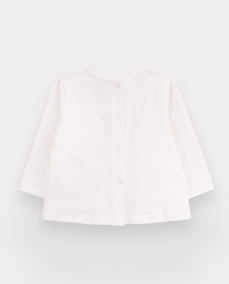 T-shirt Wiggly de bebé menino em algodão orgânico KNOT Pérola-3