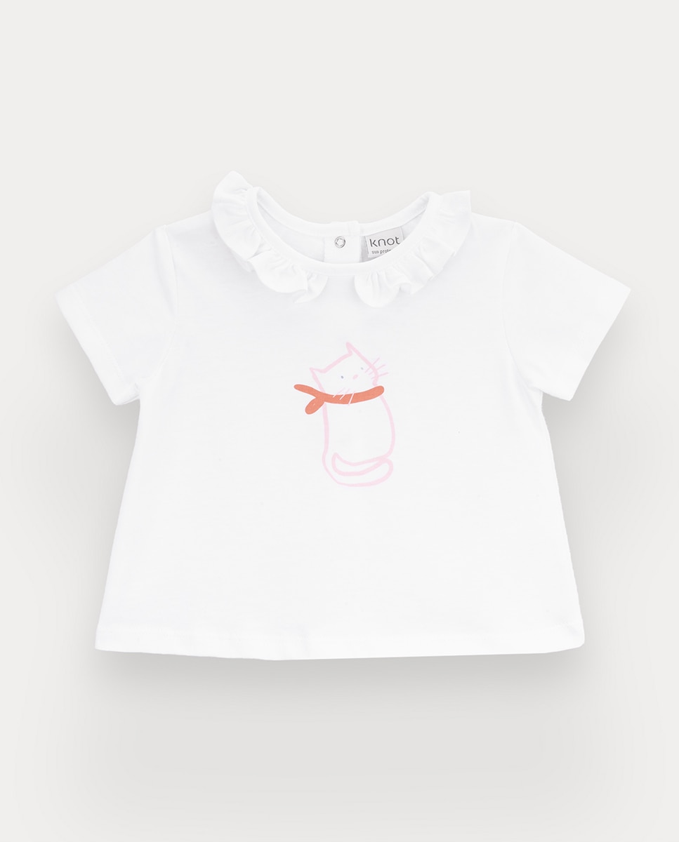 Imagem 0 de T-shirt Mary Cat de bebé menina em algodão