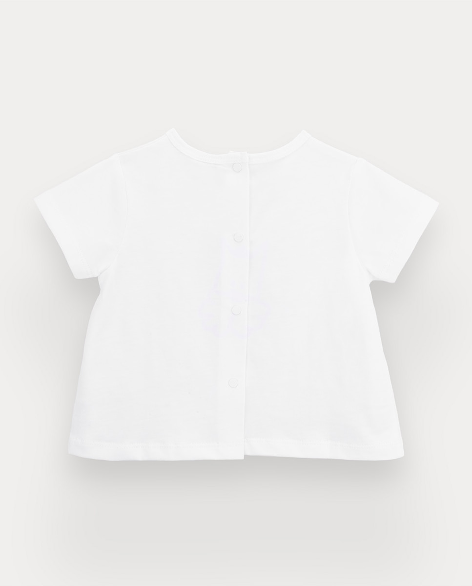 T-shirt Rocky Dog de bebé menino em algodão KNOT Branco-3
