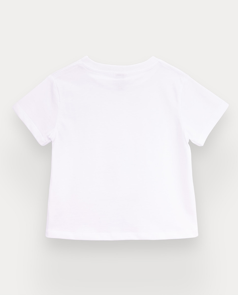 T-shirt Dylan de menino em algodão Branco-3