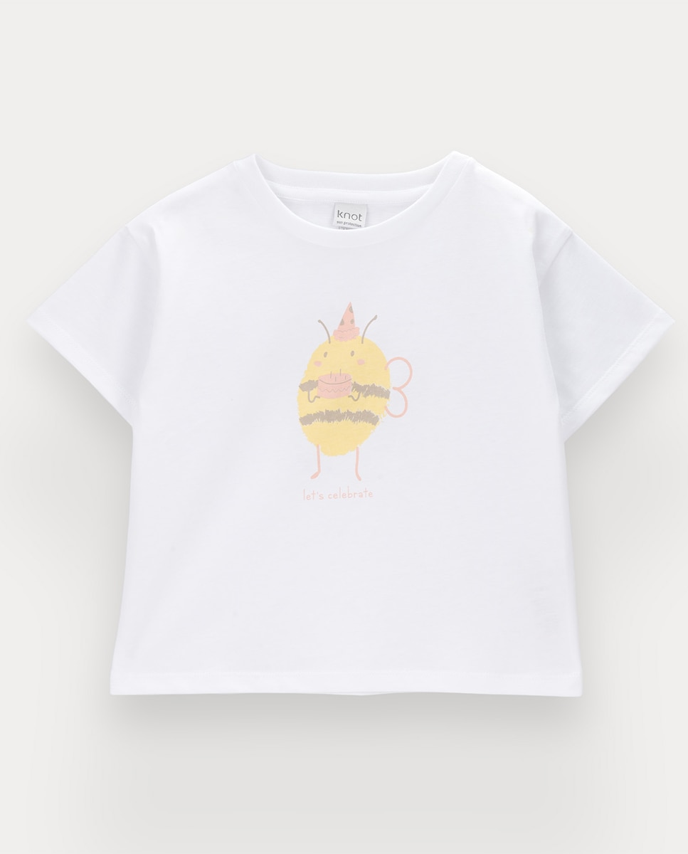 Imagem 0 de T-shirt Bee de menina em algodão