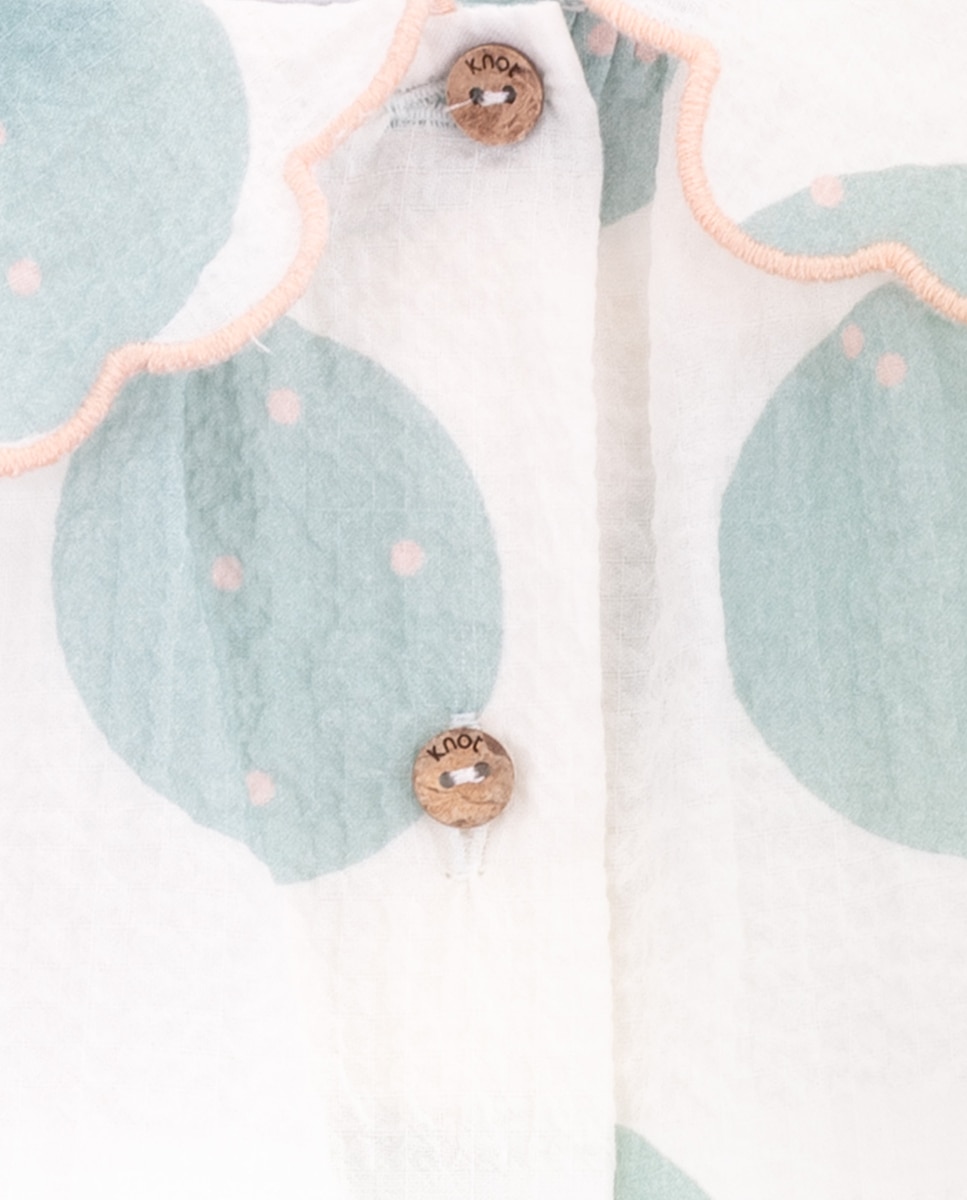 Vestido Dots de bebé menina em algodão KNOT Pérola-2