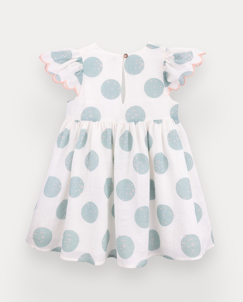 Vestido Eve de menina em algodão Pérola-3