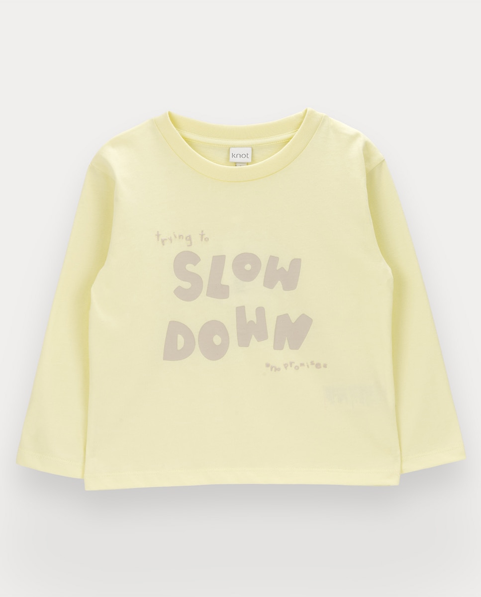 Imagem 0 de T-shirt Slow Down de menino em algodão