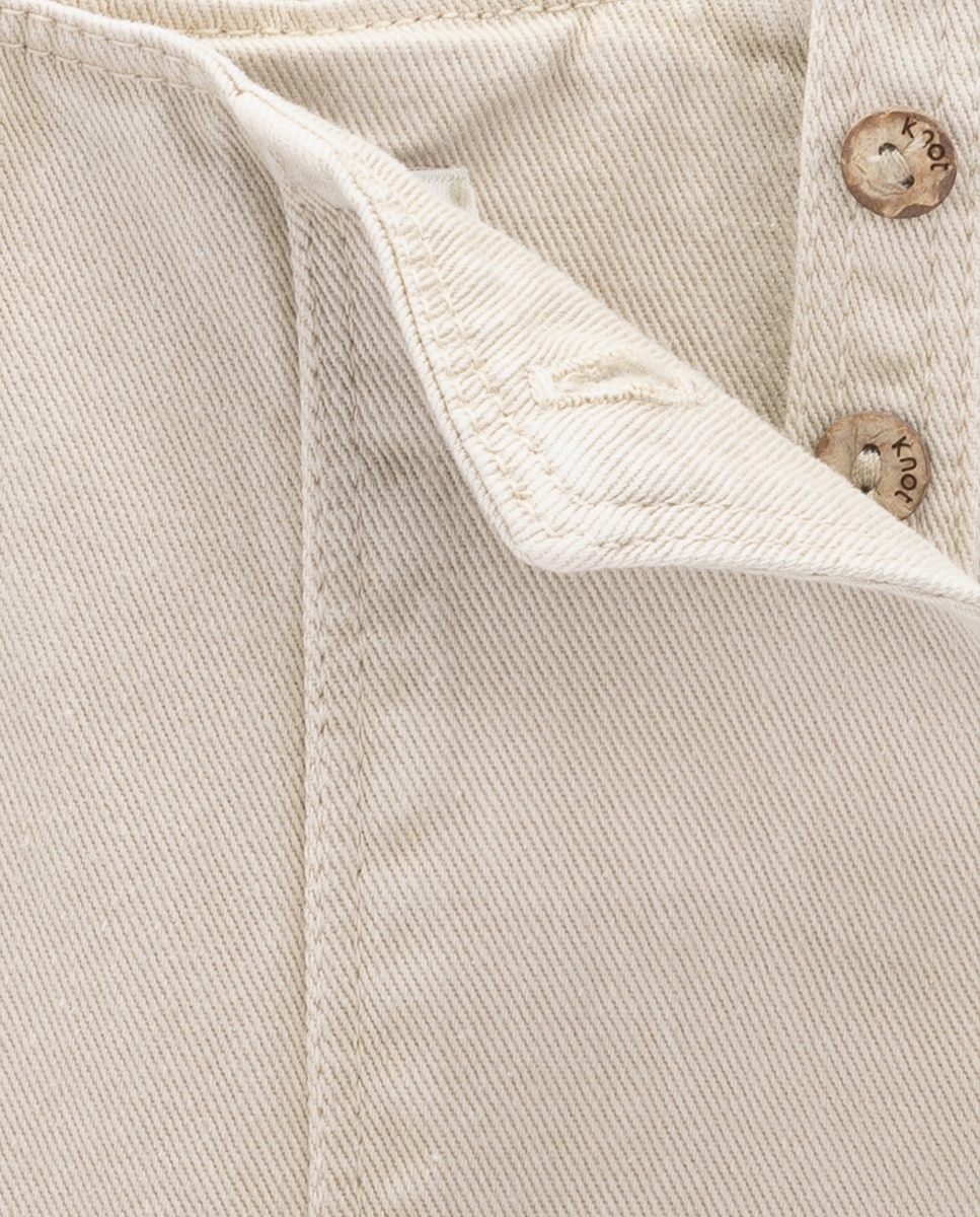 Jardineiras Oliver de bebé em sarja KNOT Taupe-2