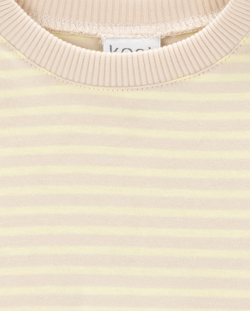 Body Blurred Stripes de bebé em algodão KNOT Amarelo-2