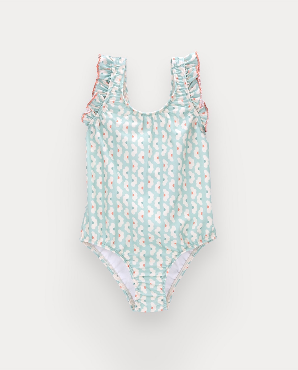 Imagem 0 de Fato de banho Coralline de menina com padrão de flores