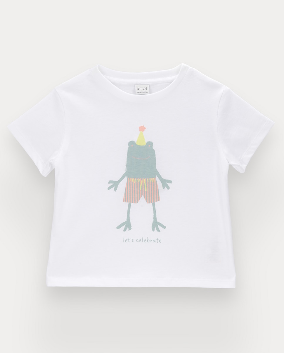 Imagem 0 de T-shirt Let Celebrate de menino em algodão
