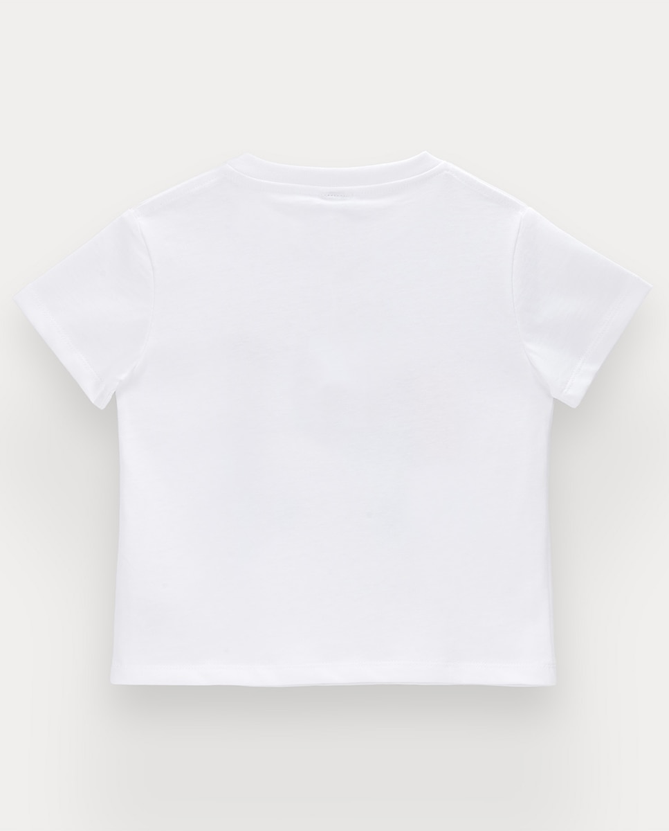T-shirt Let Celebrate de menino em algodão KNOT Branco-3