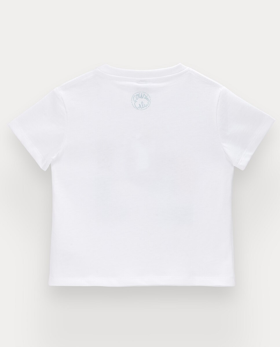 T-shirt Game On de menino em algodão KNOT Branco-3