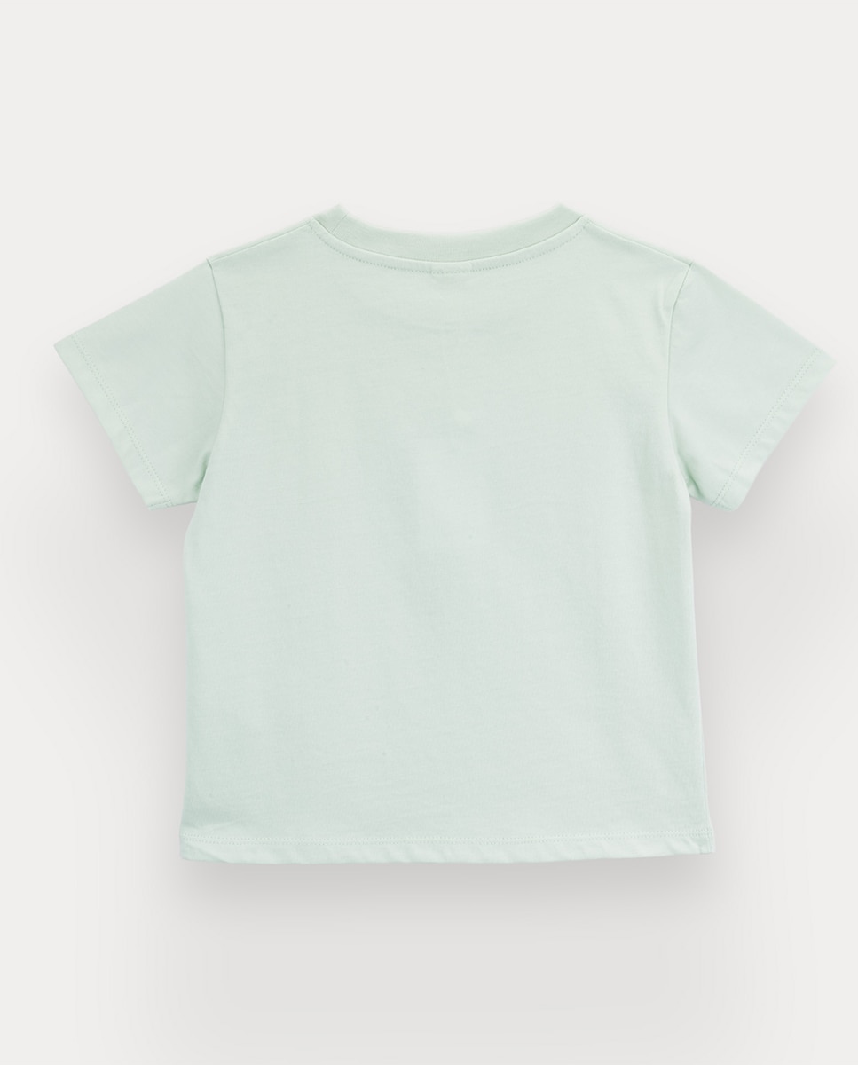 T-shirt Dog Lover de menino em algodão KNOT Verde-3