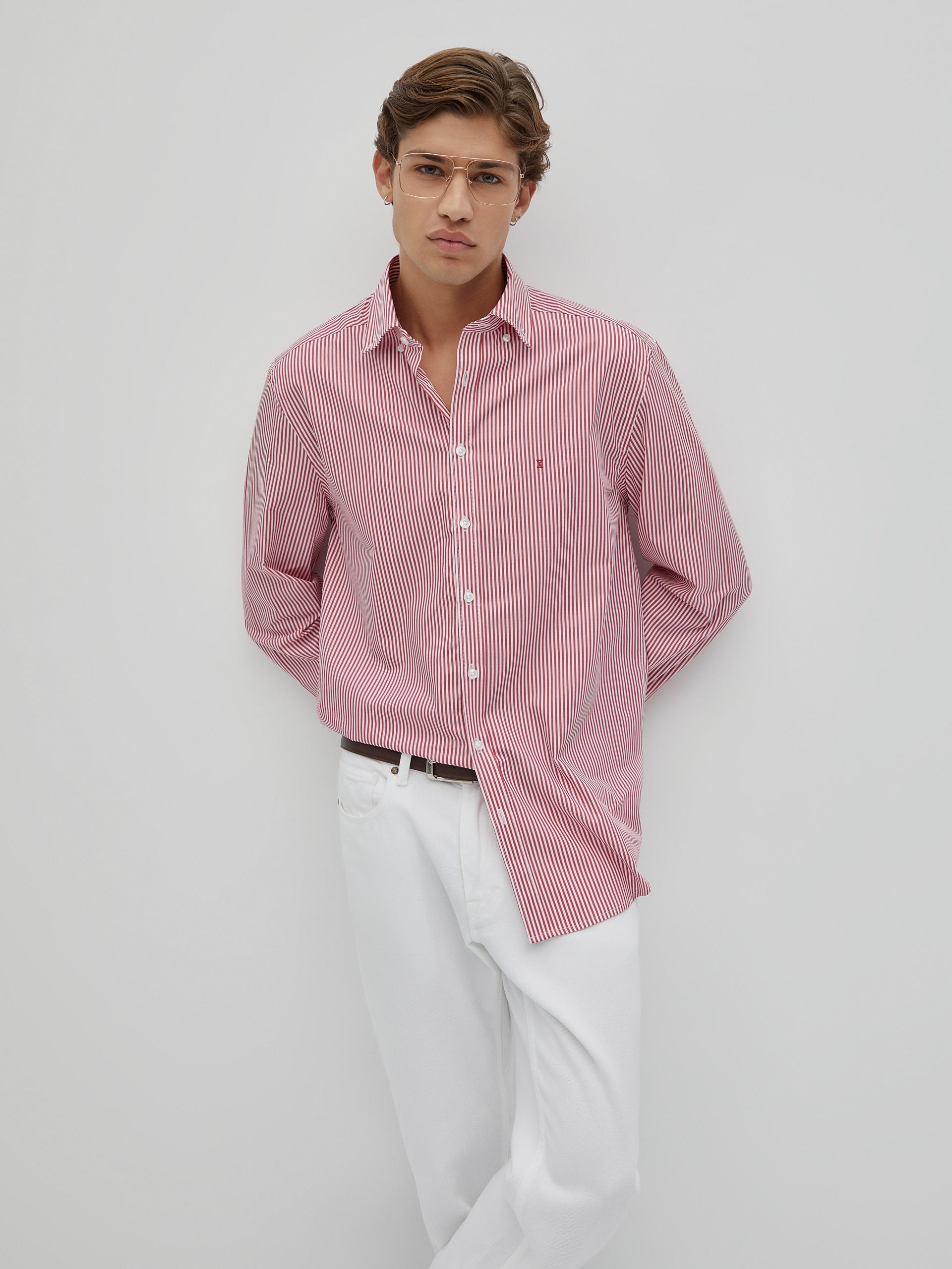 Imagem 0 de Camisa de Riscas Regular Fit