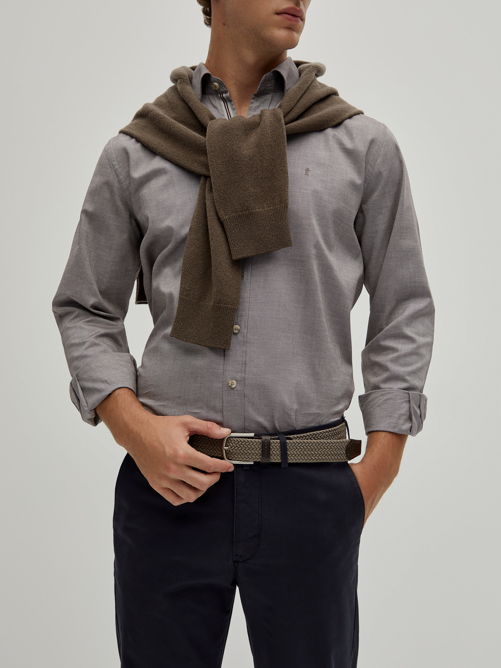 Calças Chino Regular Fit Azul-marinho-5