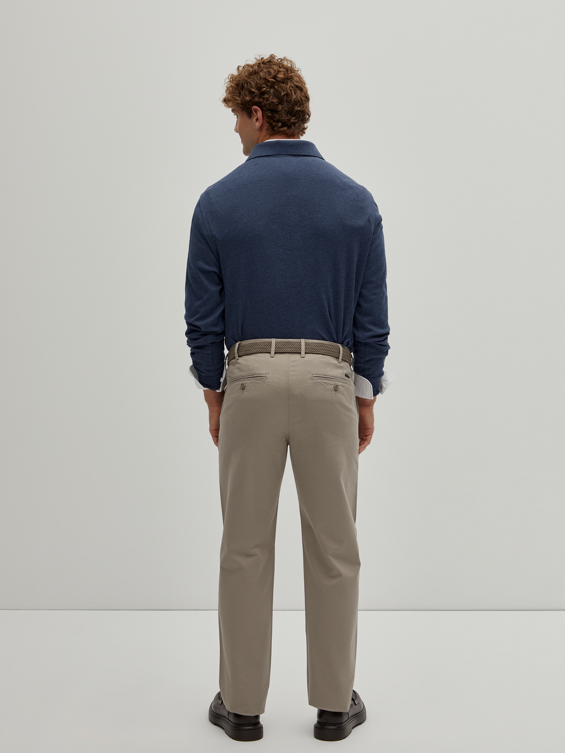 Calças Chino Regular Fit Cinza-4