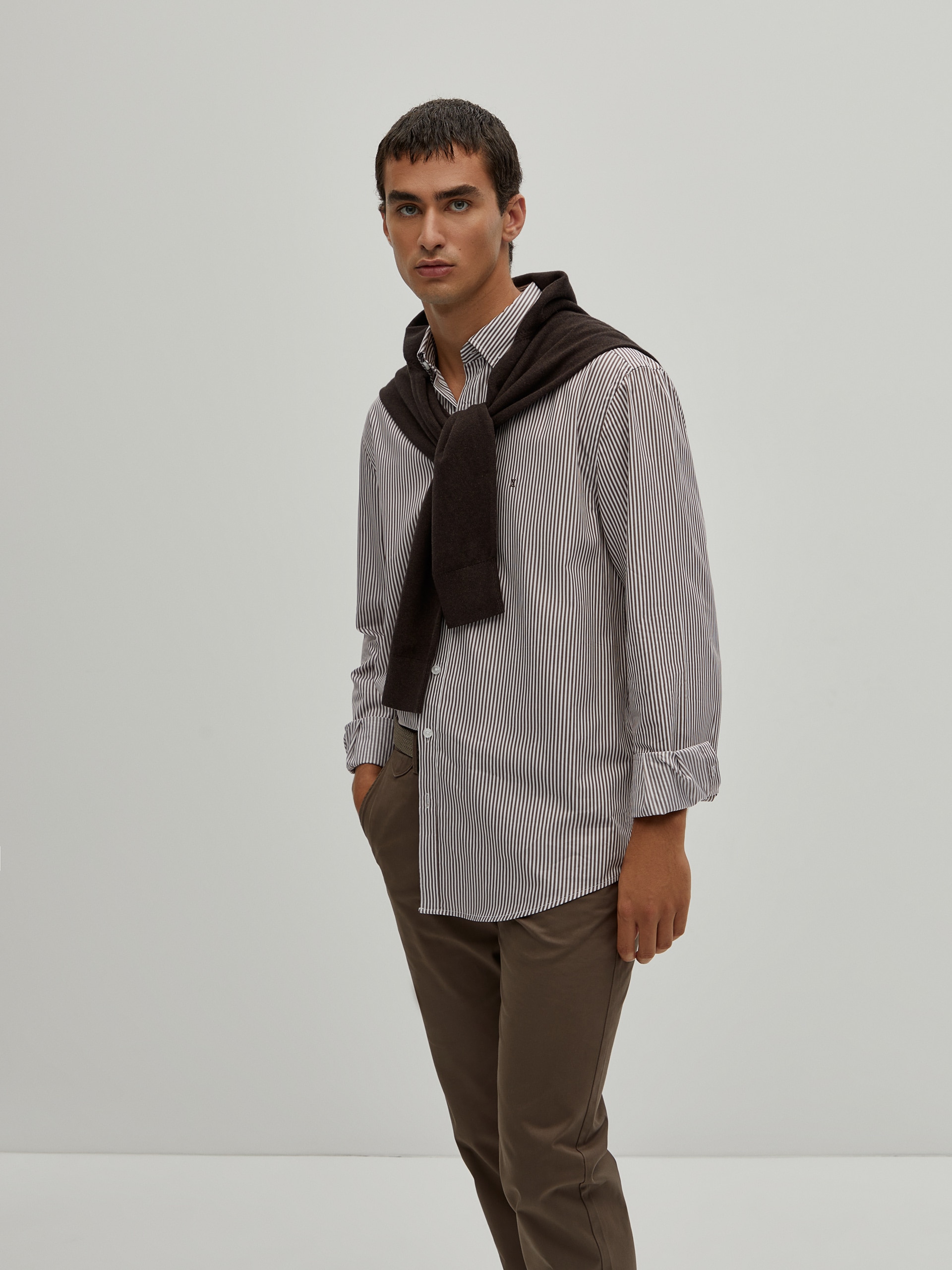 Imagem 0 de Camisa de Riscas Regular Fit