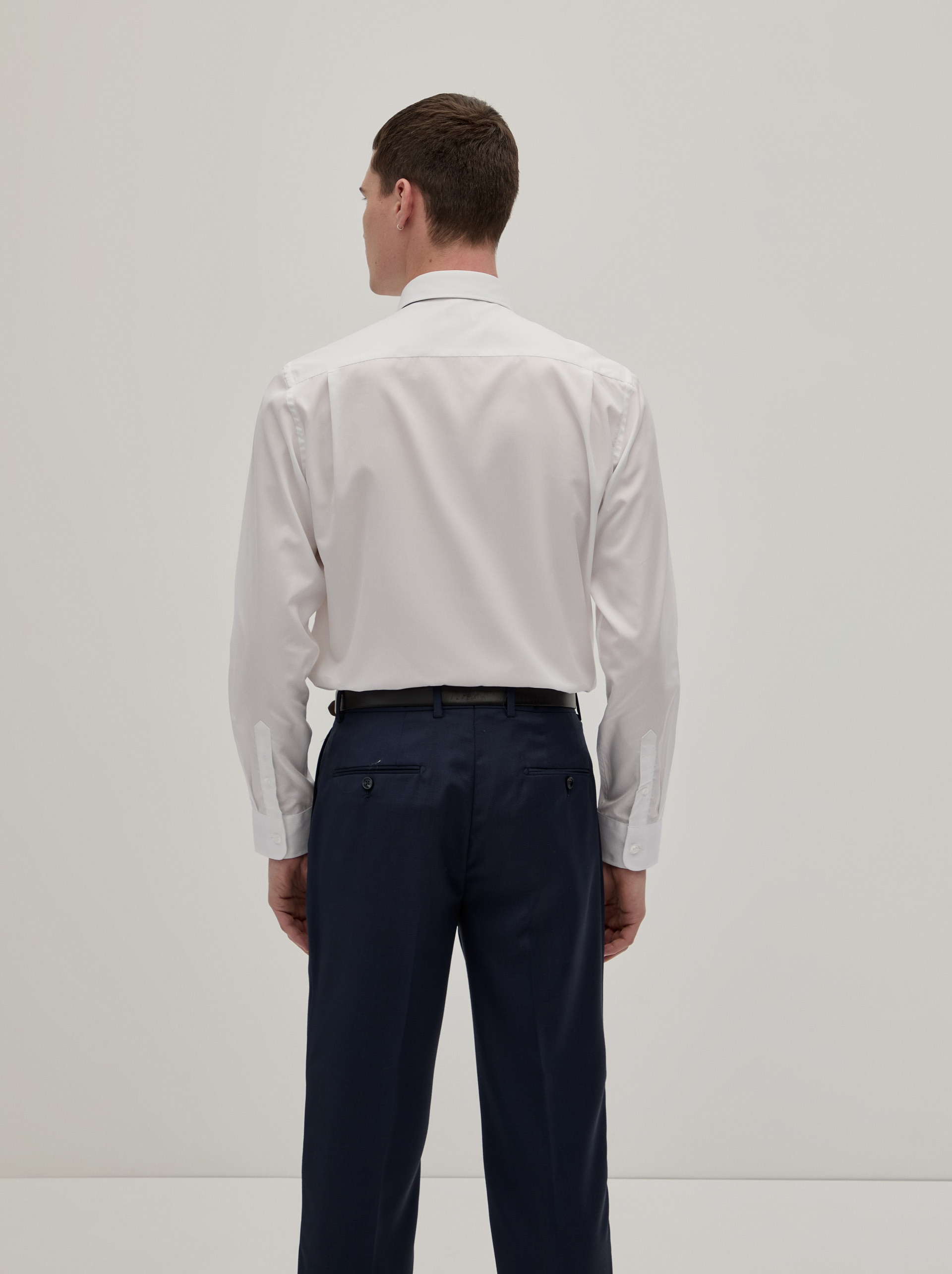 Camisa Clássica Regular Fit de Algodão Branco-5