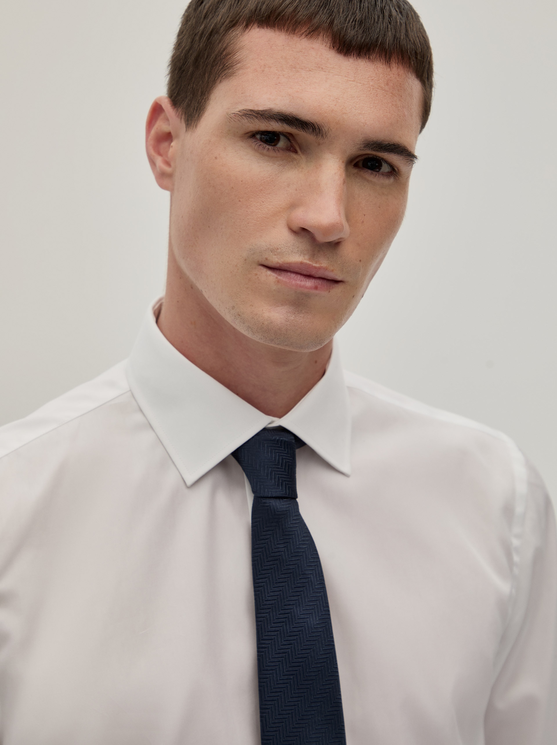Camisa Clássica Regular Fit de Algodão Branco-6