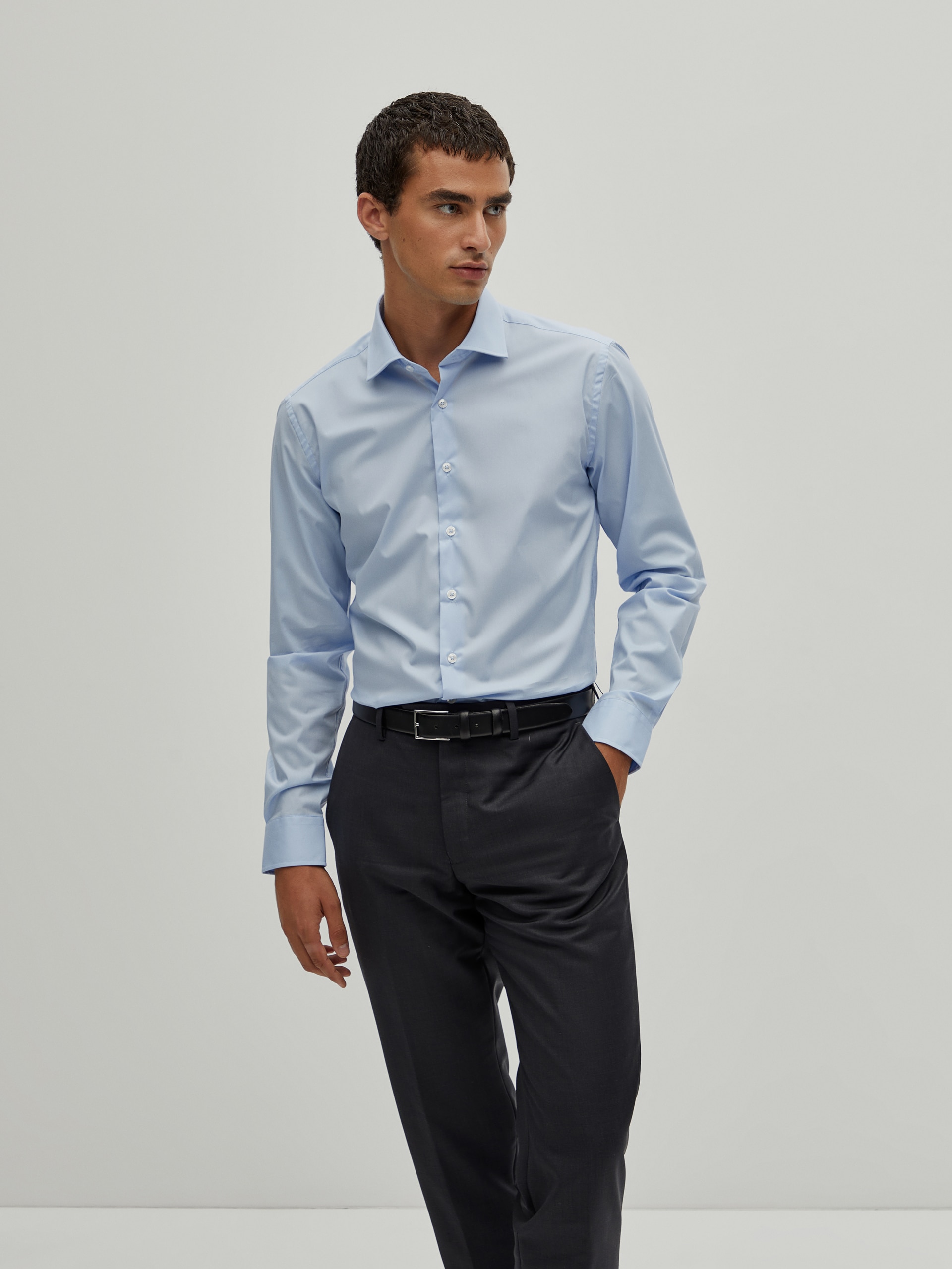 Camisa Clássica Slim Fit Branco-3