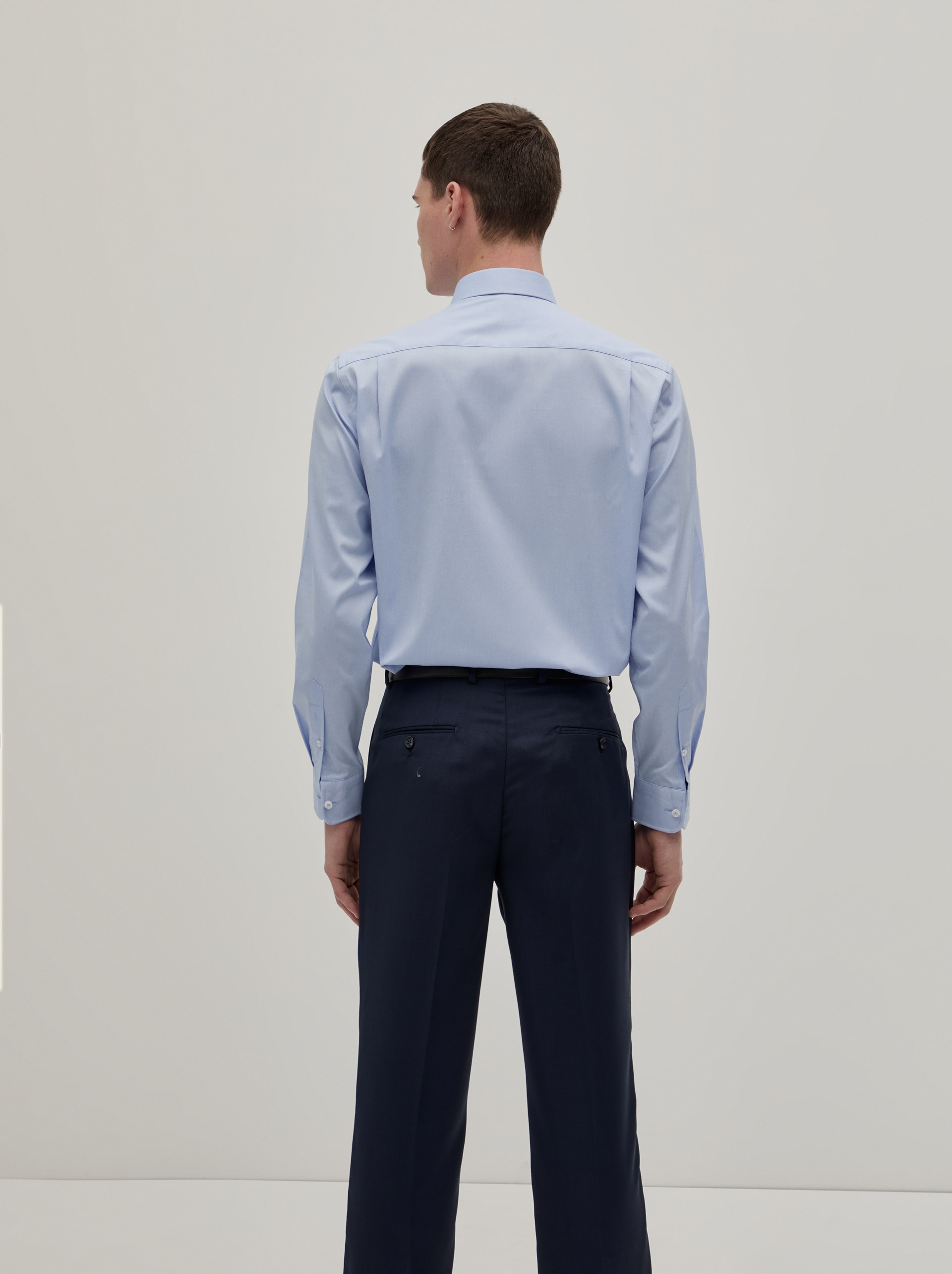 Camisa Clássica Regular Fit Azul-4