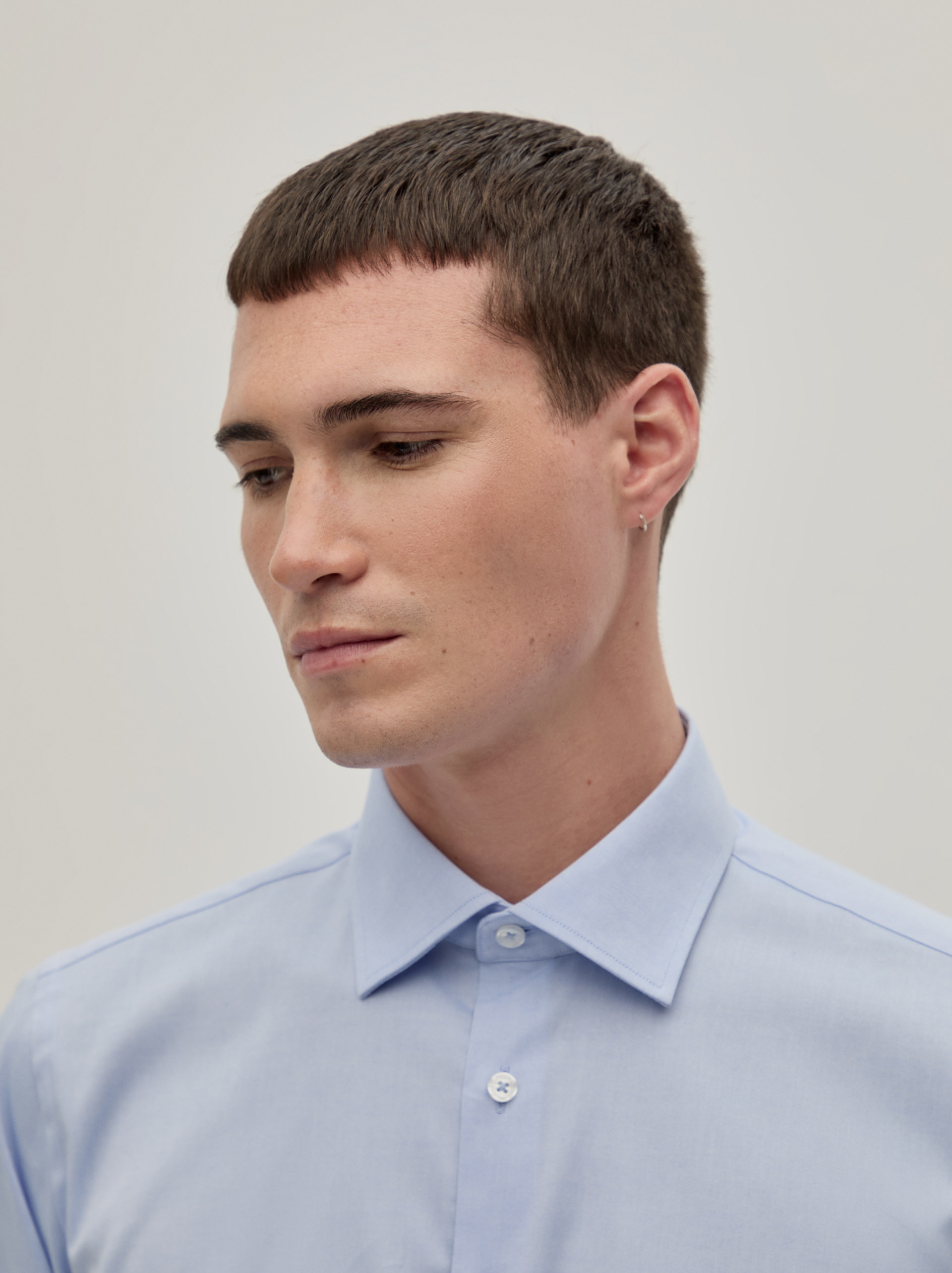 Camisa Clássica Regular Fit Azul-6