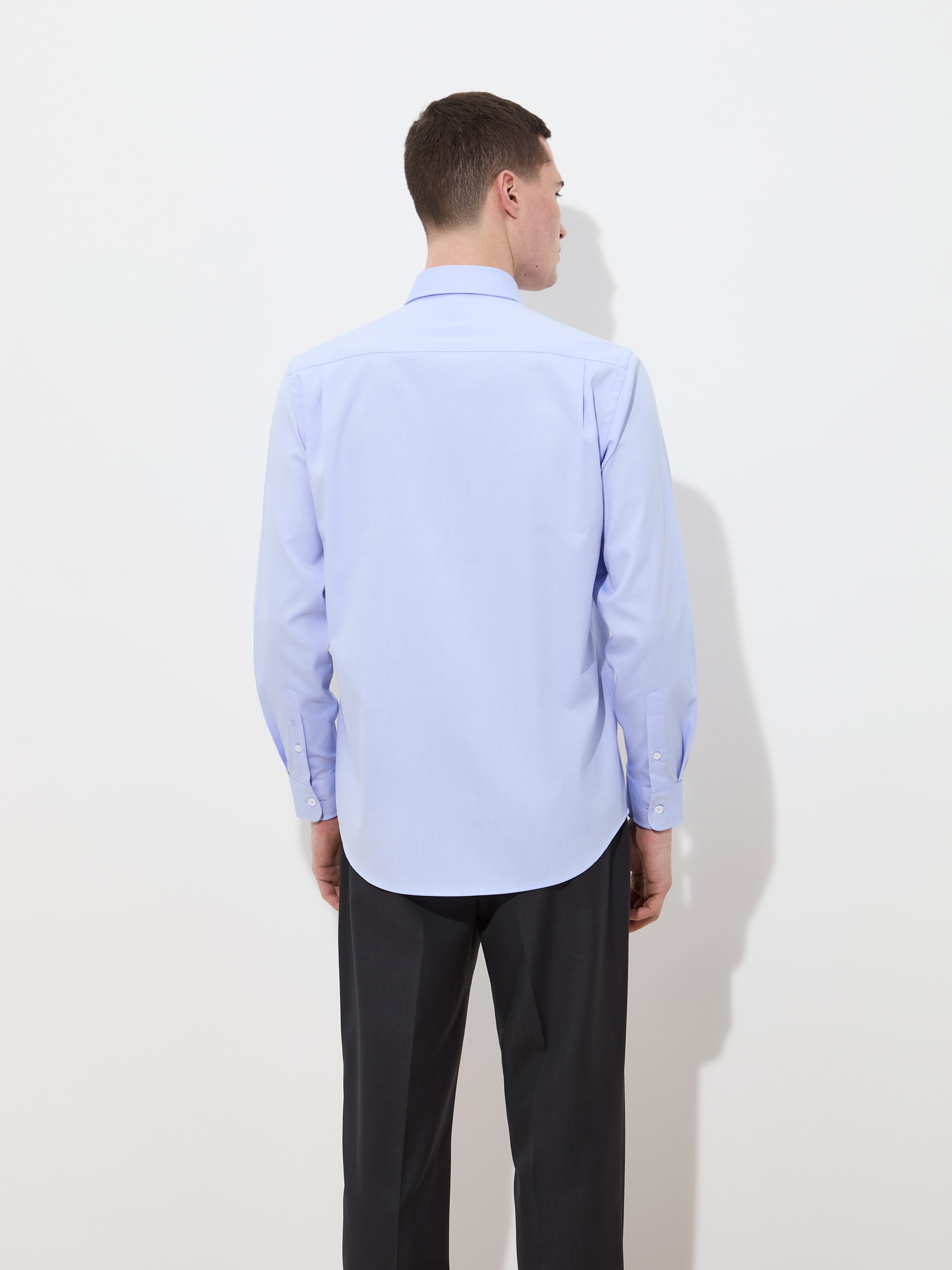 Camisa clássica regular fit Azul-4