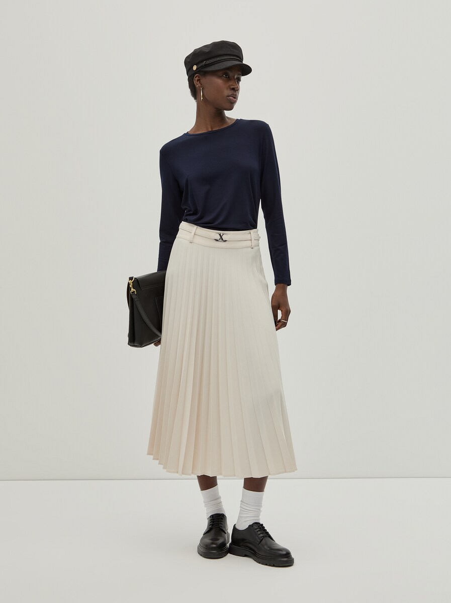 Camisola básica decote redondo Azul-marinho-2