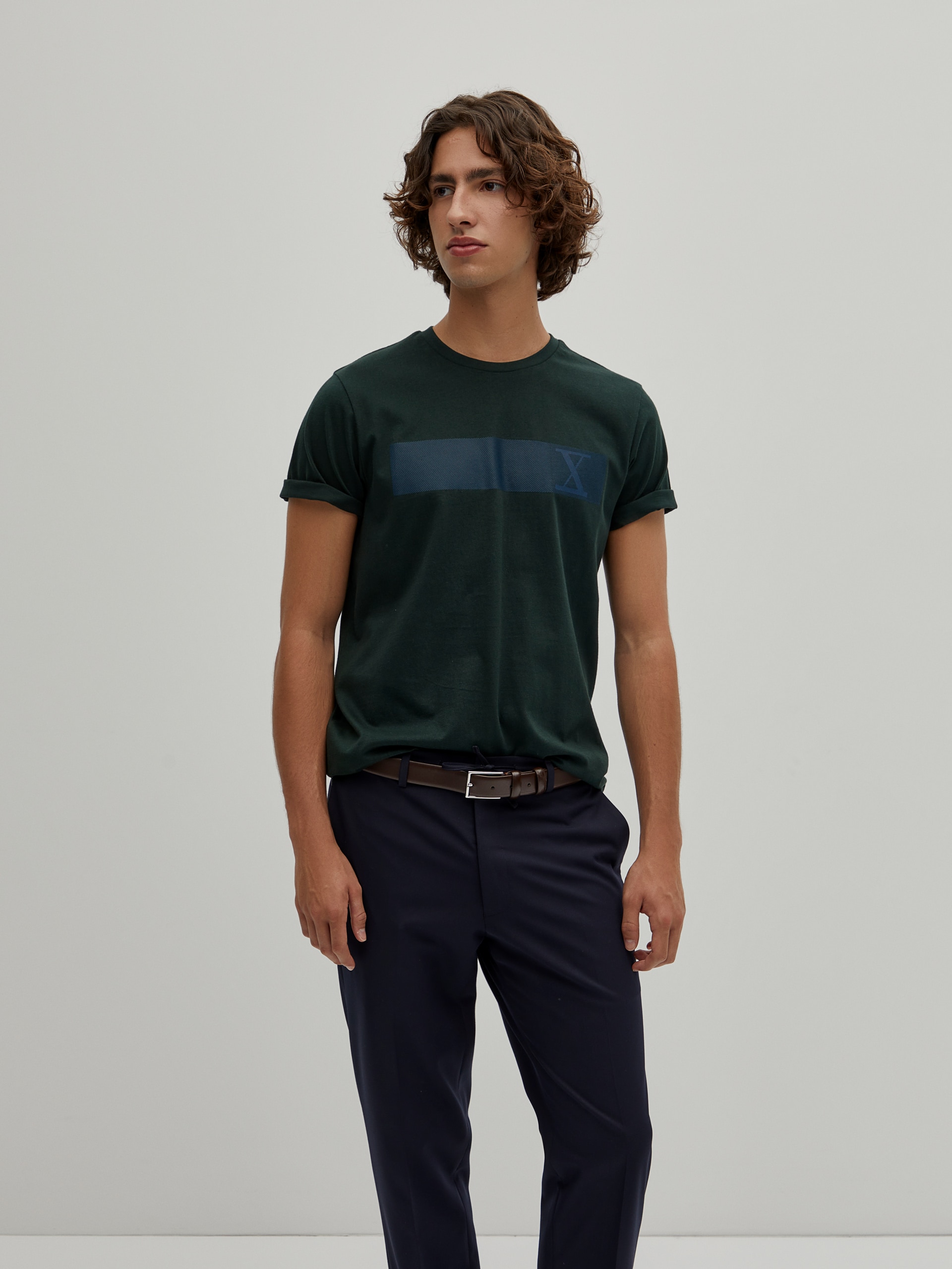 T-shirt com estampado Verde-3