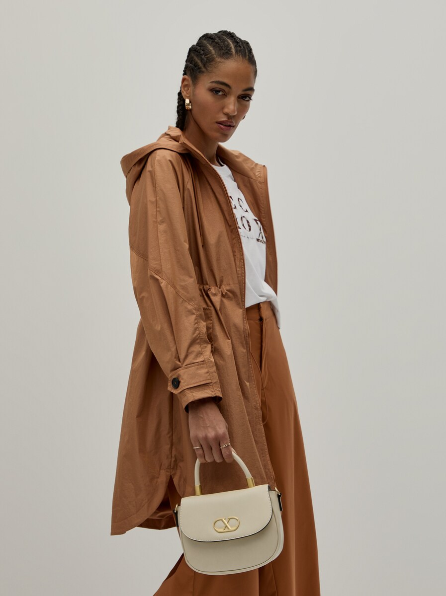 Parka com Capuz Laranja-1