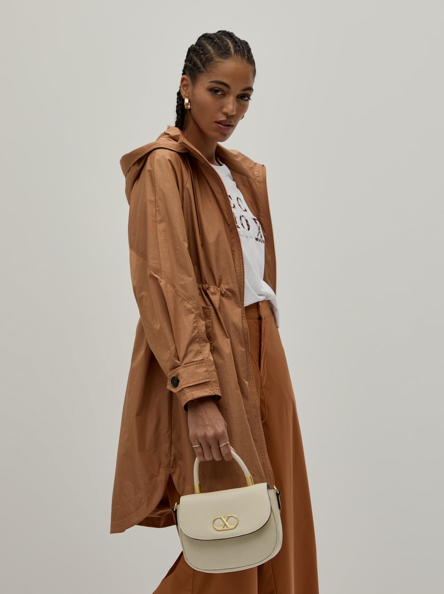 Parka com Capuz Laranja-1