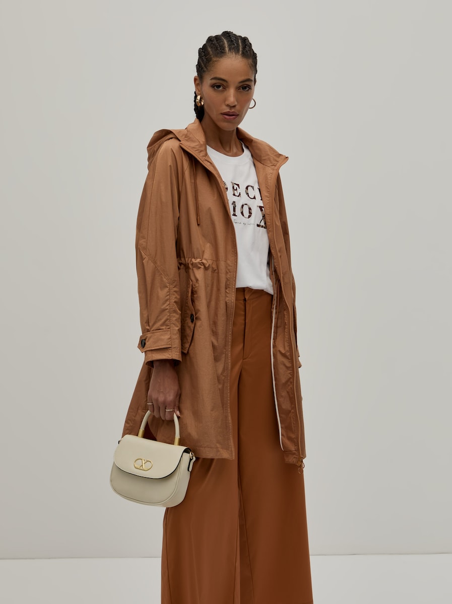 Parka com Capuz Laranja-3