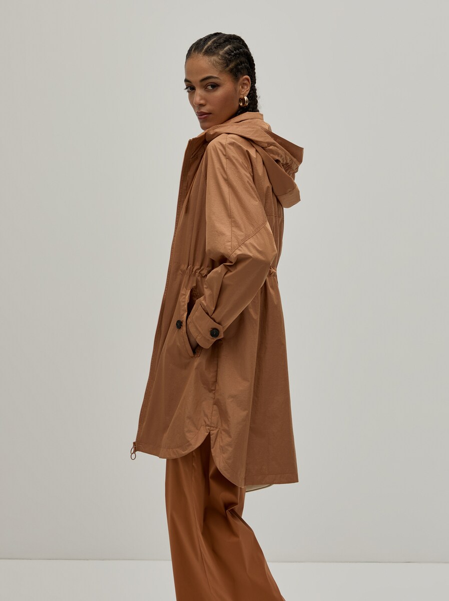 Parka com Capuz Laranja-4