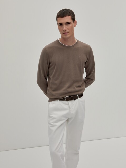 Imagem 0 de Pullover de Algodão Decote Redondo