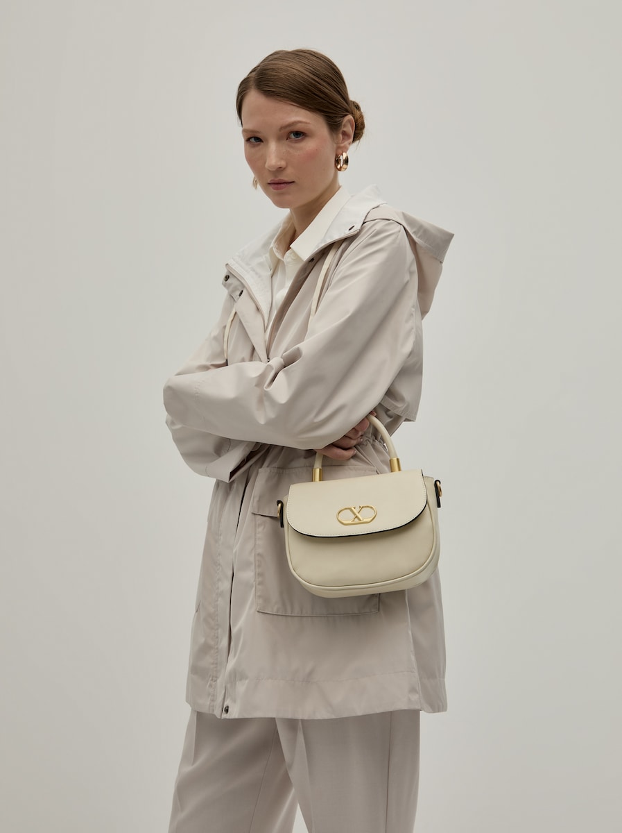 Parka com Capuz Bege-1