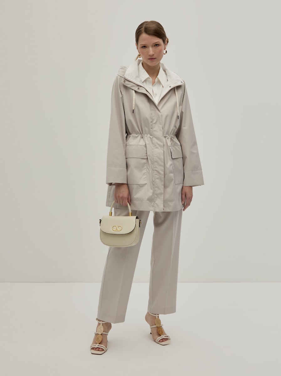Parka com Capuz Bege-2