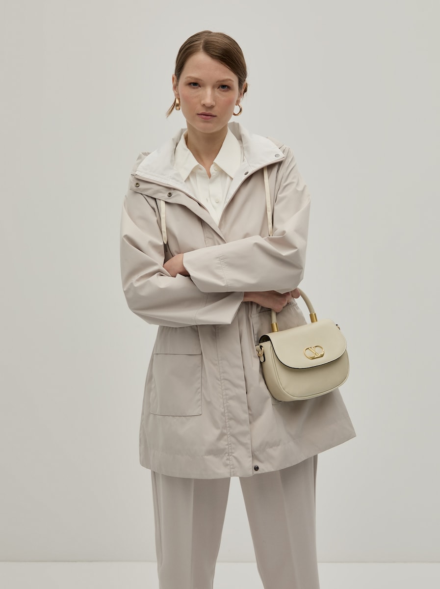 Parka com Capuz Bege-3