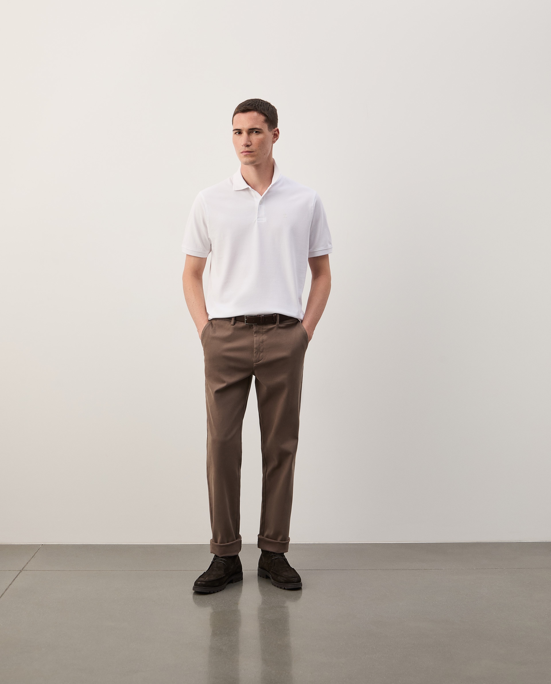 Polo piqué regular fit Branco-2