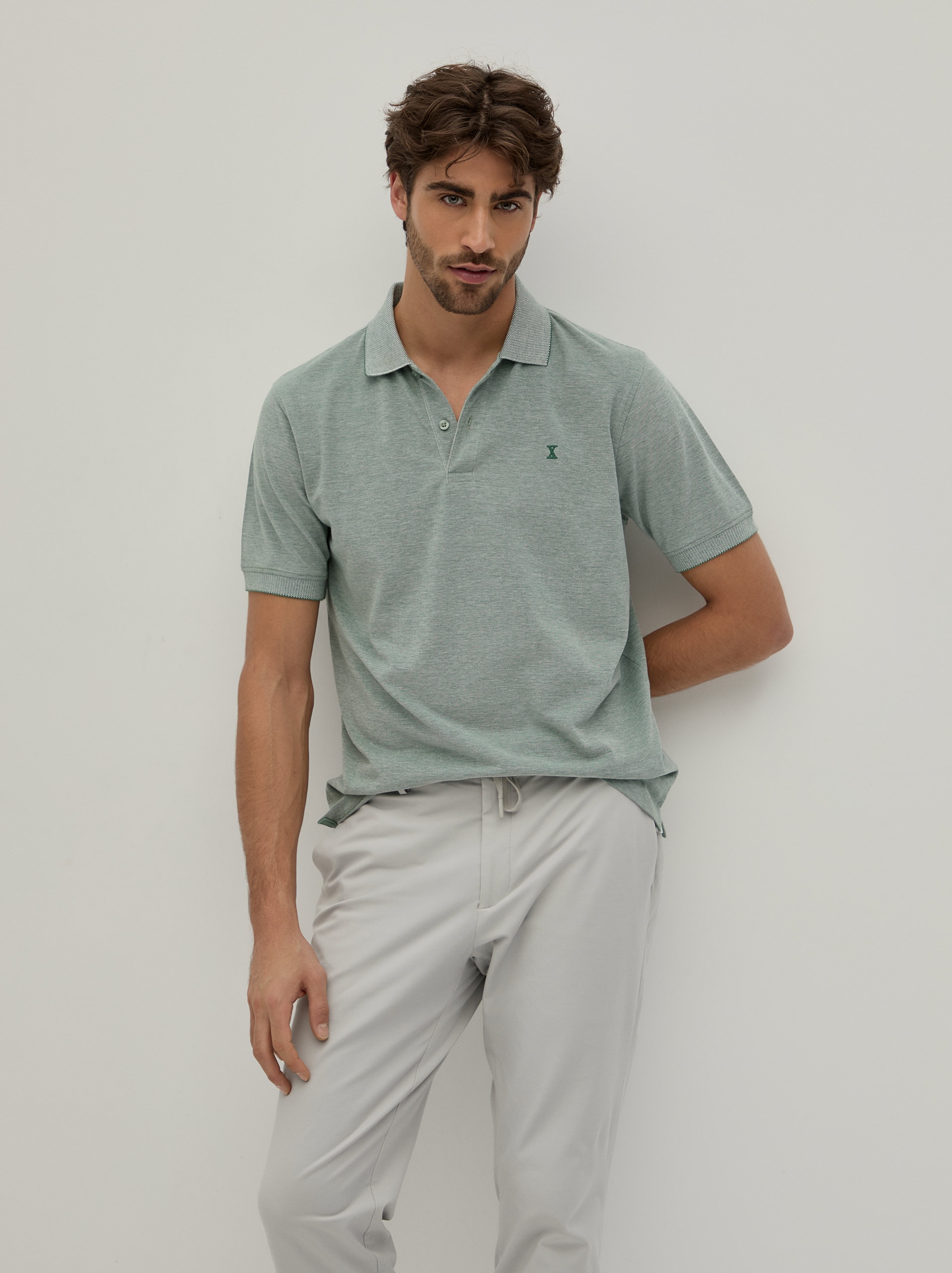 Imagem 0 de Polo Piqué Bicolor em Algodão