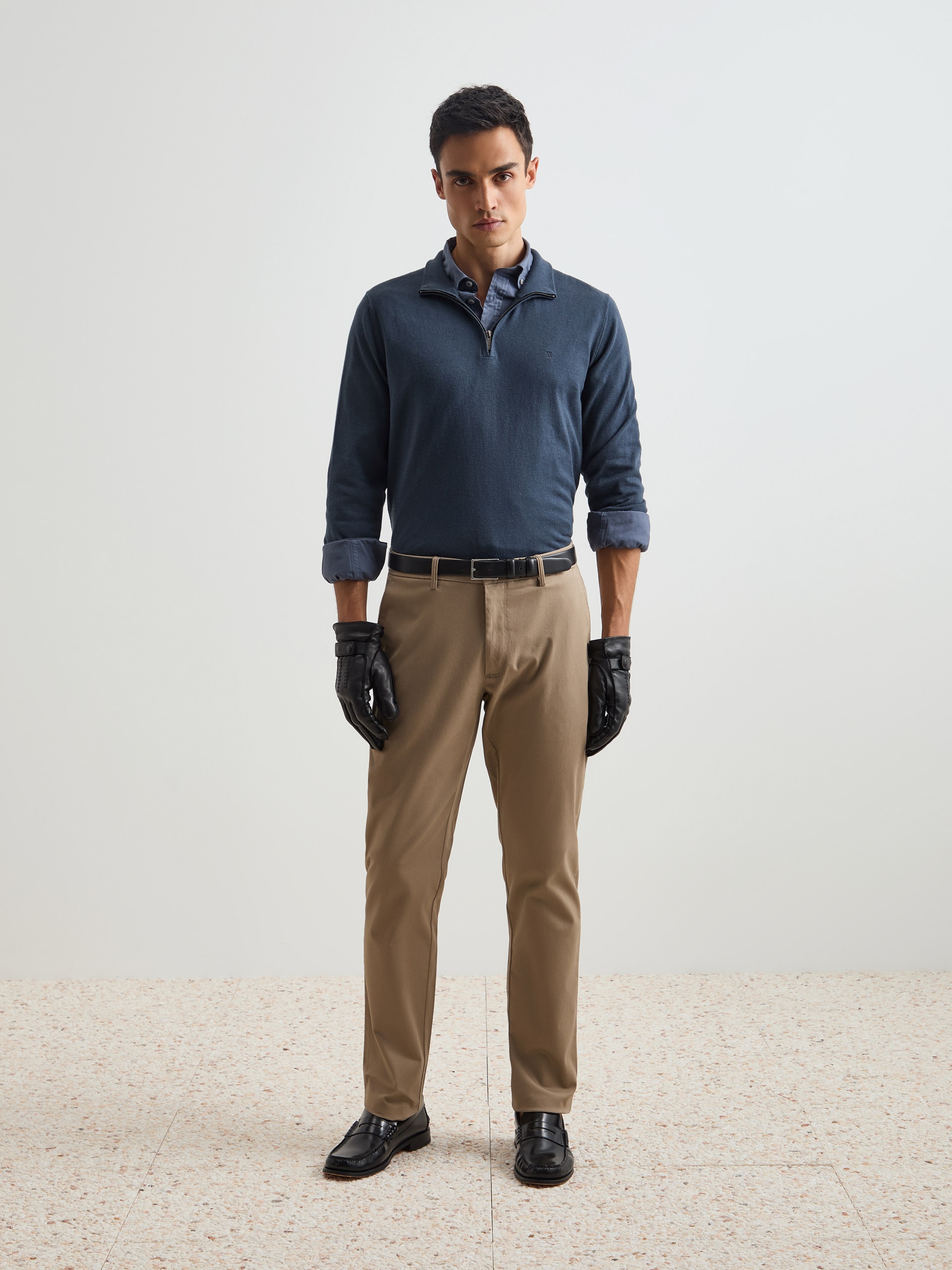 Calças Chino Slim Fit Branco-3