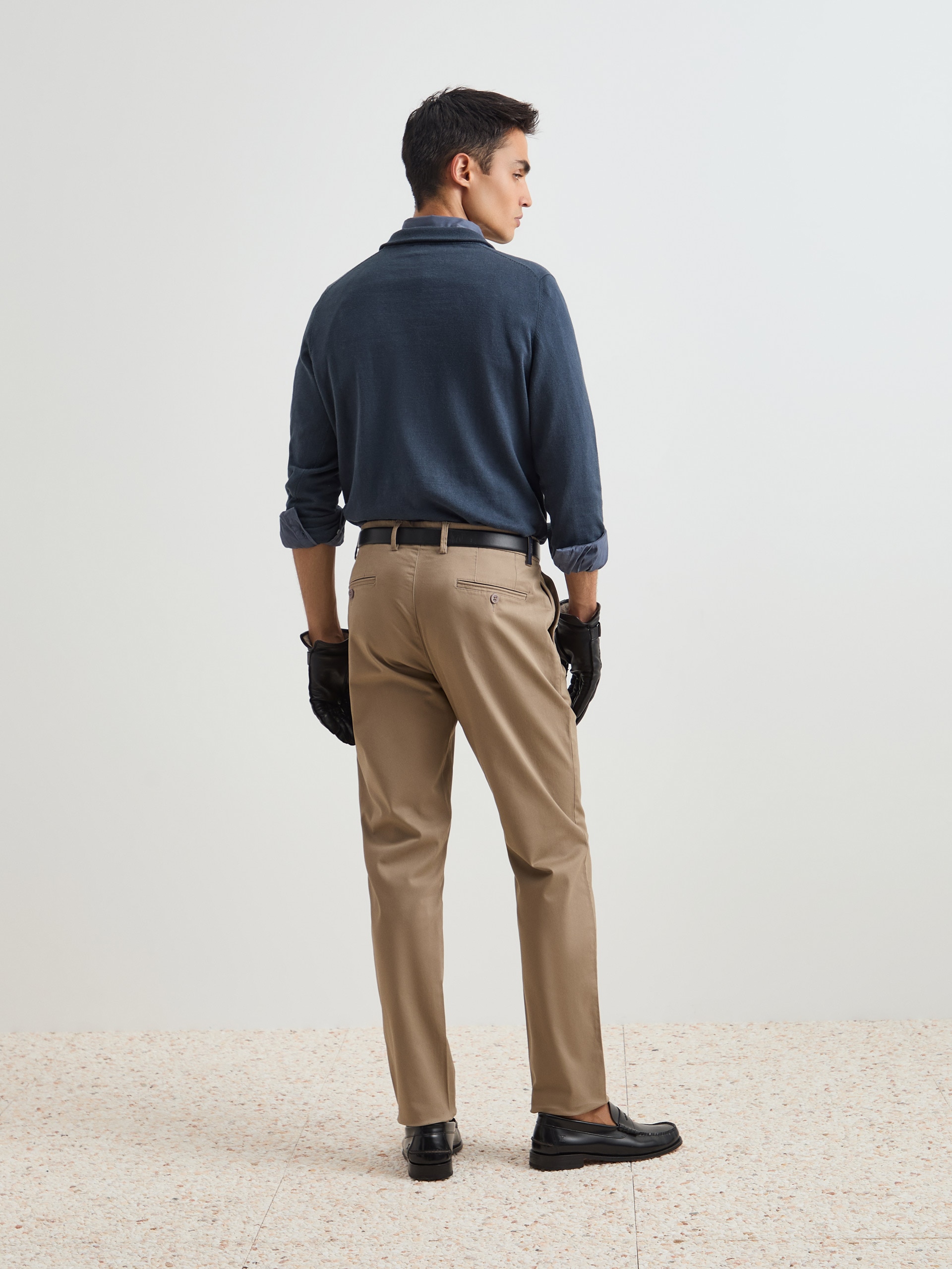 Calças Chino Slim Fit Branco-4