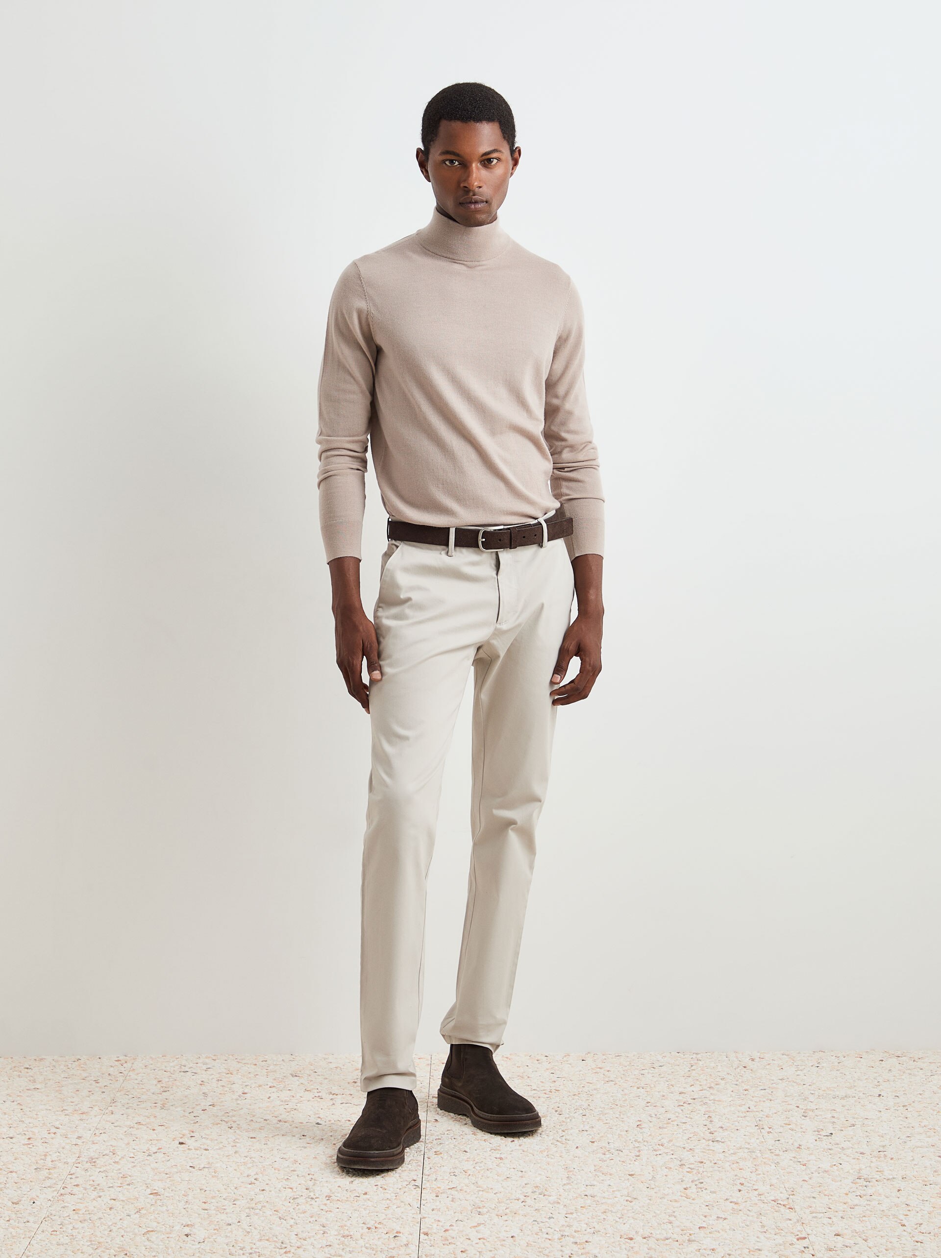 Calças Chino Slim Fit Cinzento-claro-2
