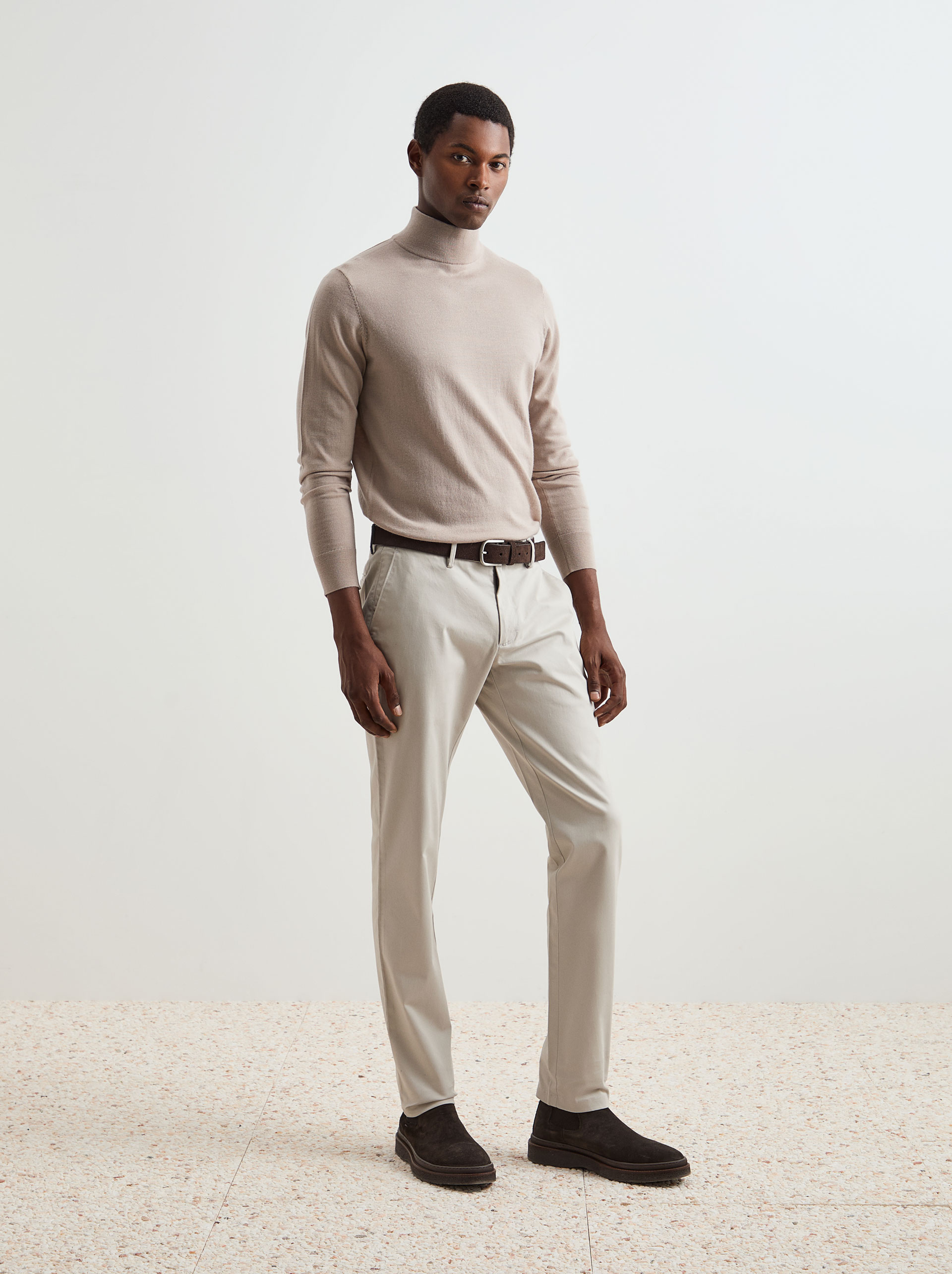 Calças Chino Slim Fit Cinzento-claro-3