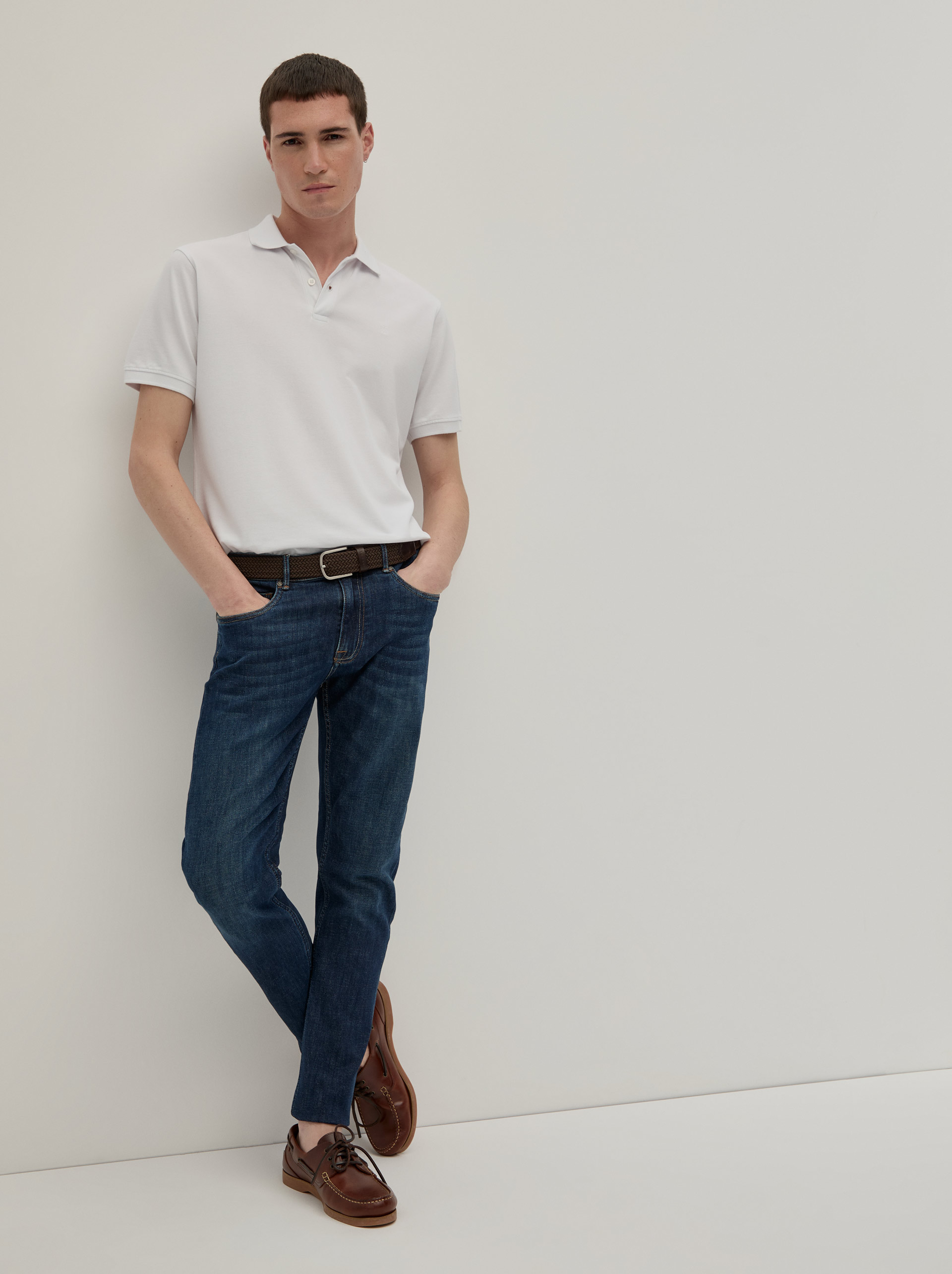 Imagem 0 de Calças Denim Slim Fit